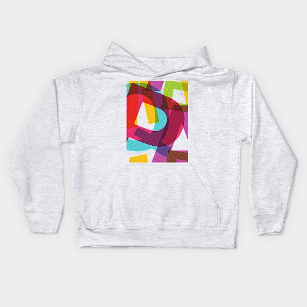 Crossletters Patterns Kids Hoodie by Tobe_Fonseca